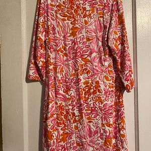 Floral Pink and Orange Dress